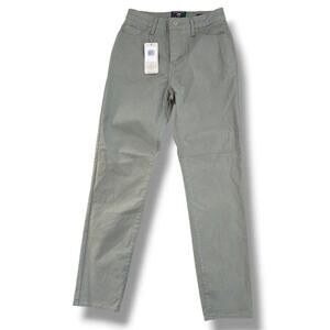 NWT Dockers Women's Size 25 High Slim Pants Olive Green WaterLess Chinos
